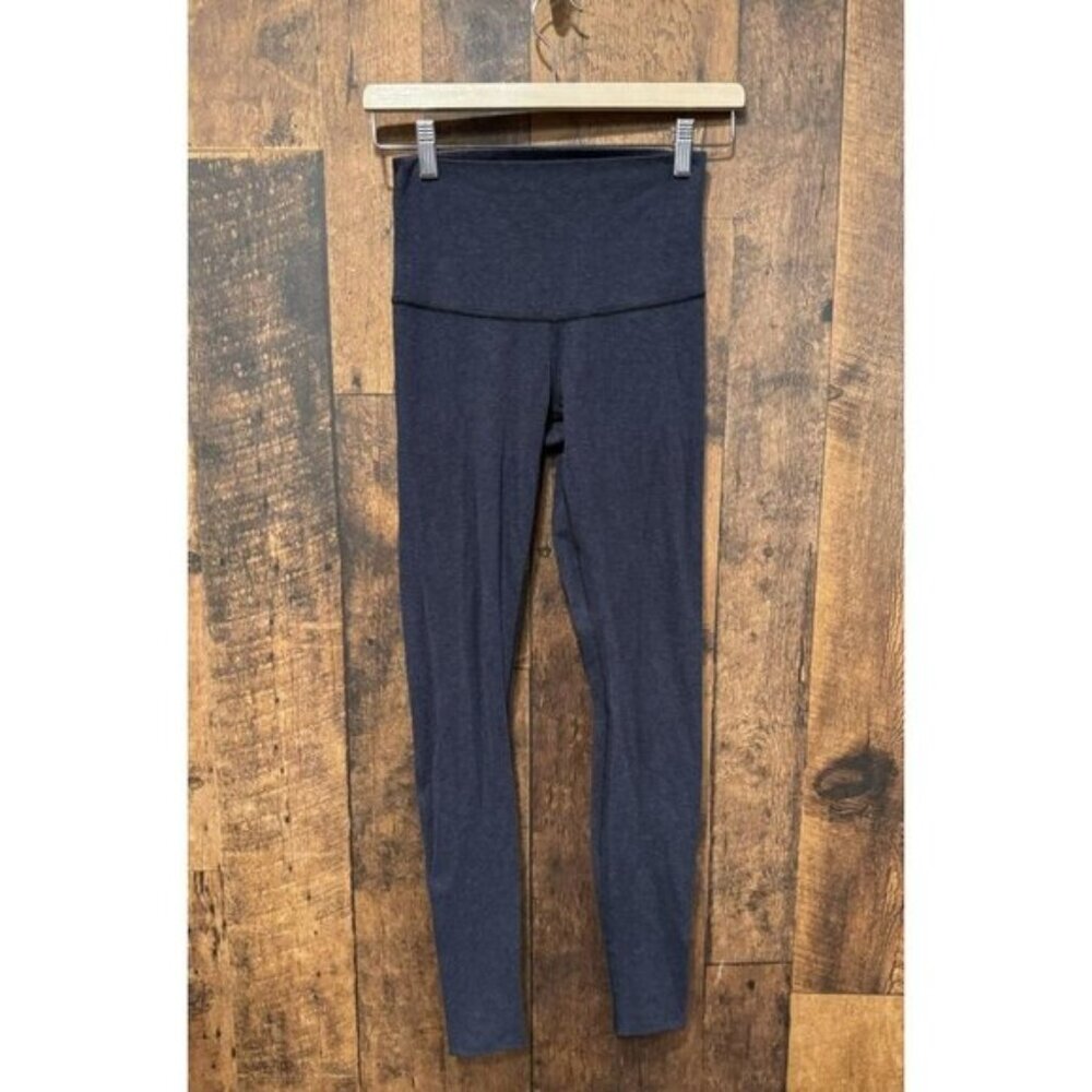 Lululemon Blue High Rise Wunder Under Leggings Size 4 EUC